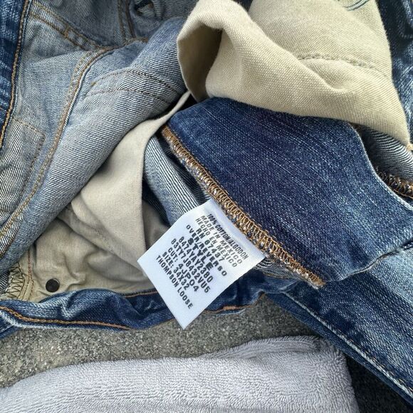 Vintage Polo Ralph Lauren Jeans Mens 34x32 Thompson Loose Fit Slouchy Leg Denim - Picture 8 of 11